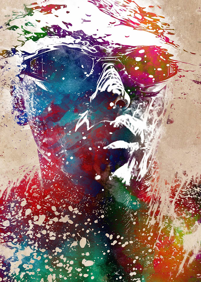 Swimming sport art