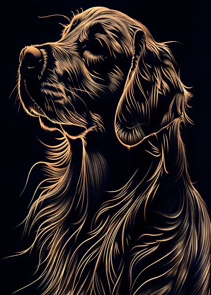 golden retriever art