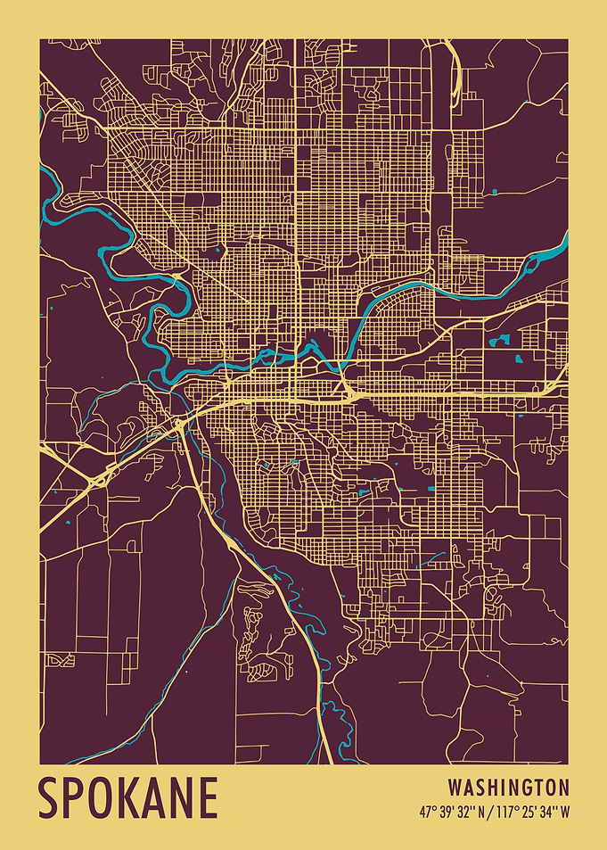 Spokane Washington Map