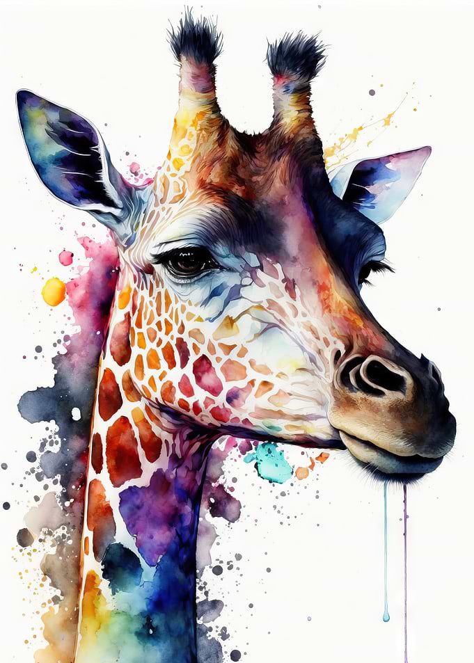 Giraffe Watercolor