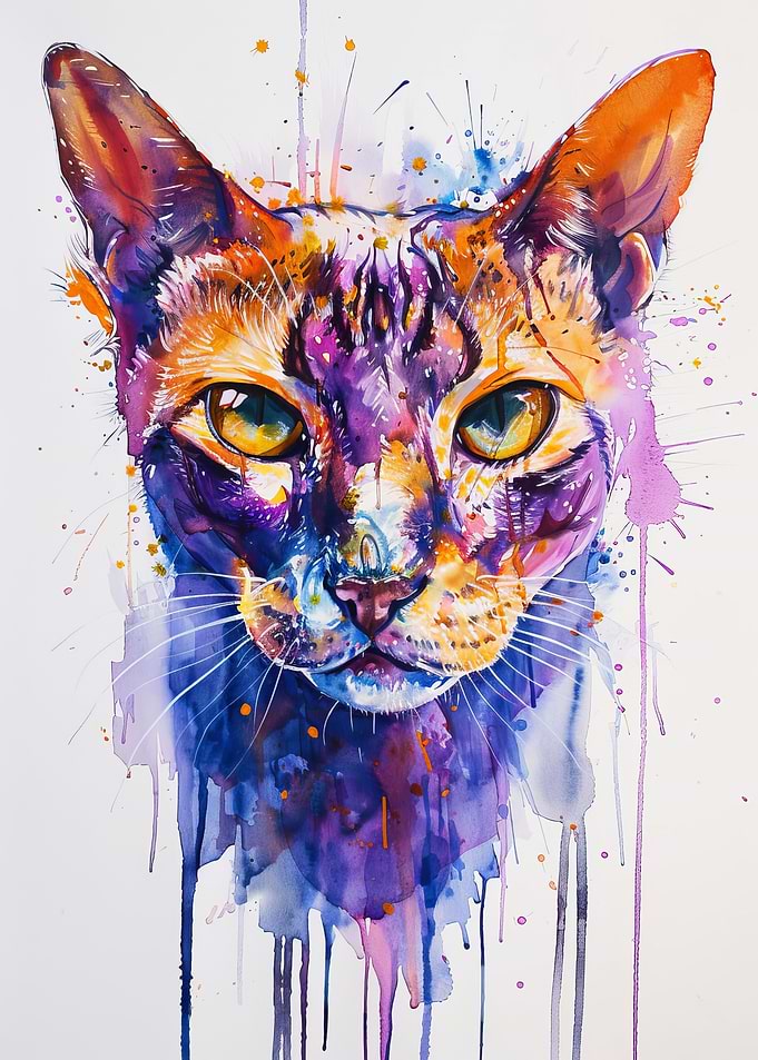 Egyptian Mau Watercolor