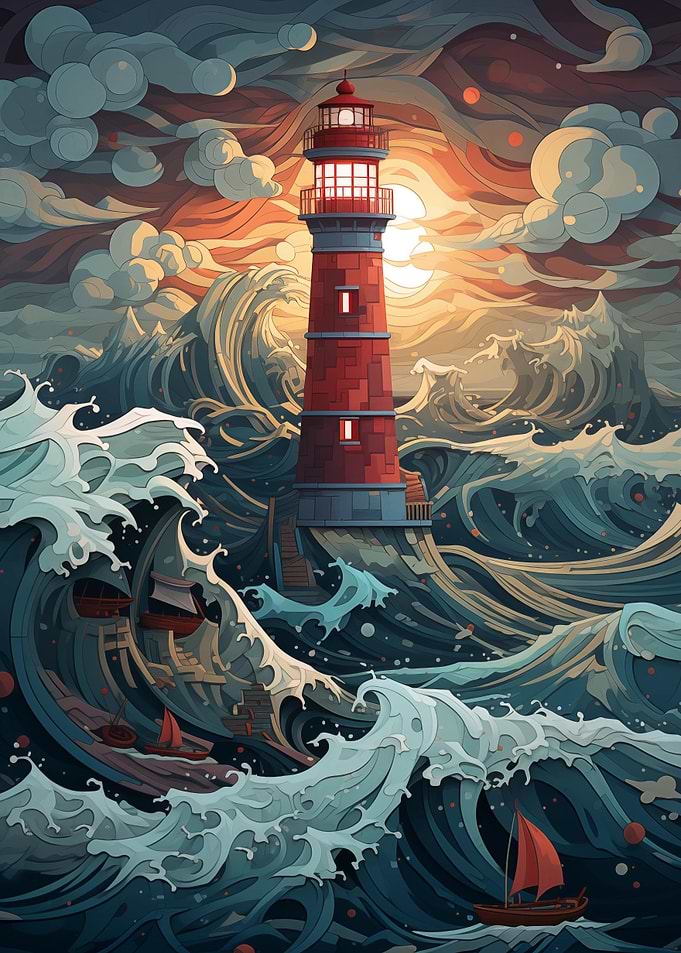 Lighthouse in the storm