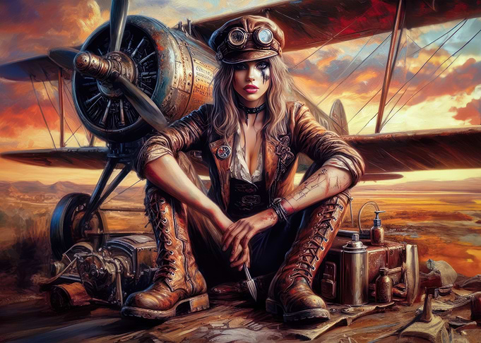 Sexy Steampunk Pilot
