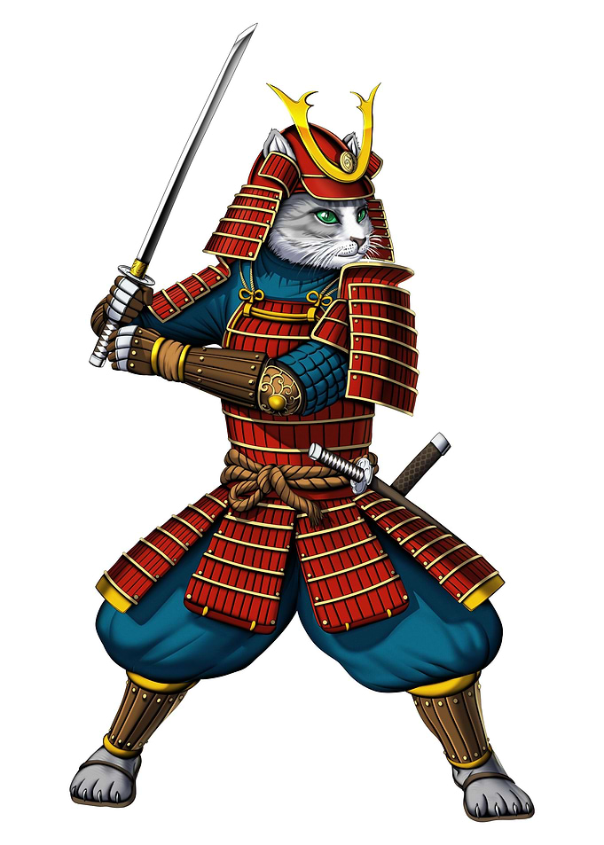 Japanese Cat Samurai Ninja