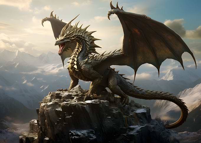Dragon Metal Bronze Deco