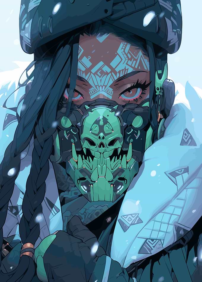 Cyberpunk Snow Girl