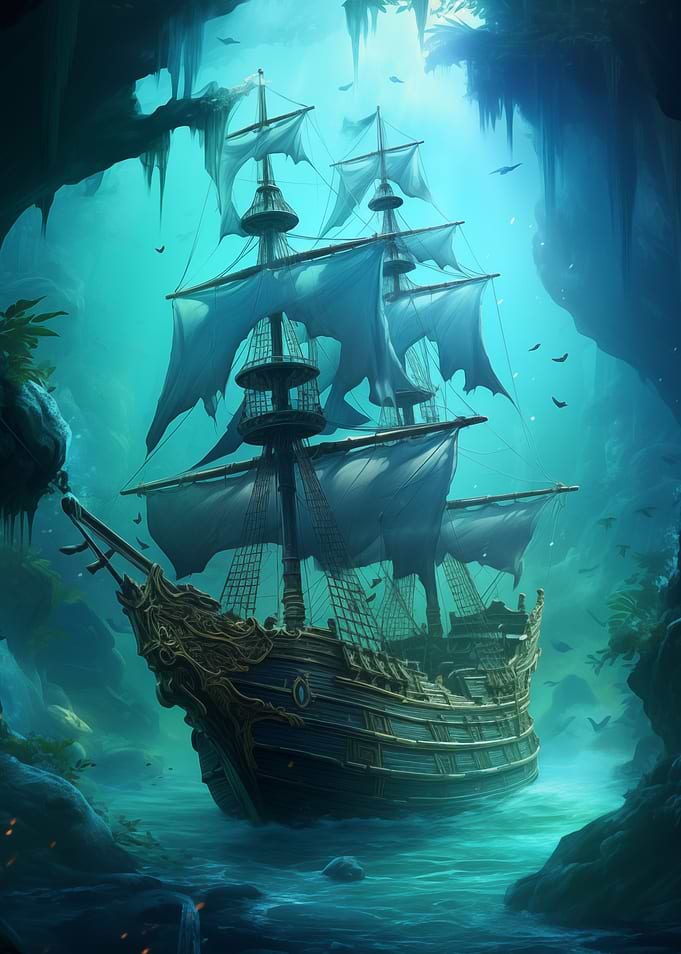 In The Sea Pirate Ship