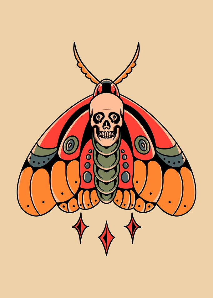 death moth tattoo