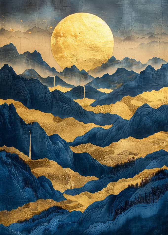 Landscape Blue Gold