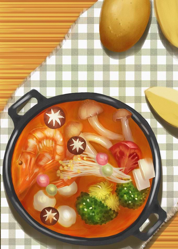 Hot Pot Shrimp Of Tofu