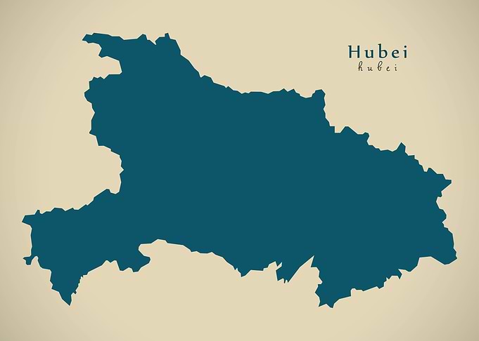 Hubei China map