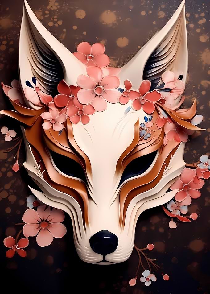 Kitsune Fox Mask Girl