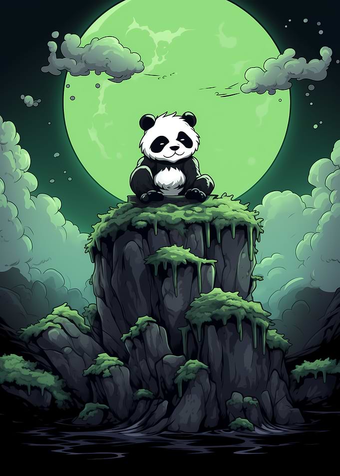 Panda on a Cliff