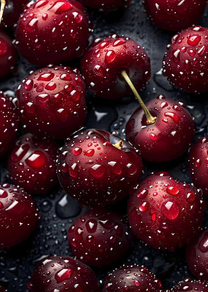 Fresh Vibrant Cherries