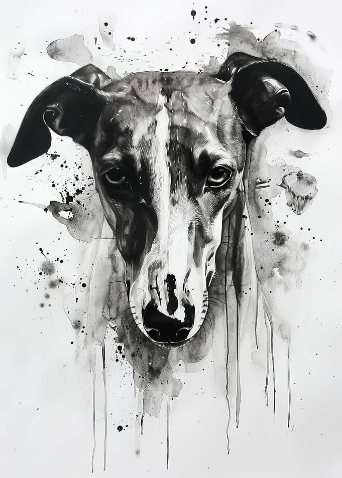 Greyhound Watercolor