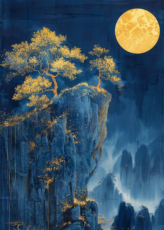 Landscape Blue Gold