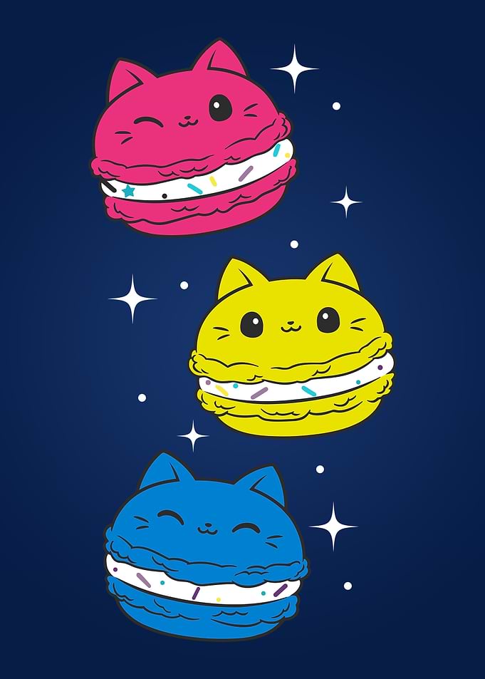 Pansexual Pride Cute Cat