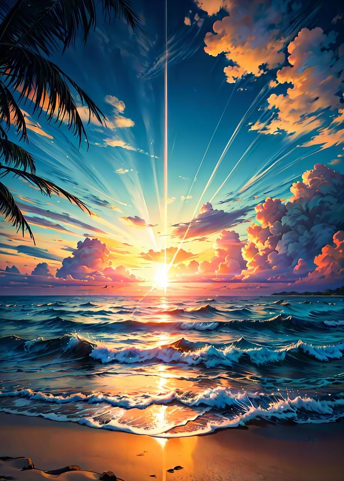 Sunset At Beach
