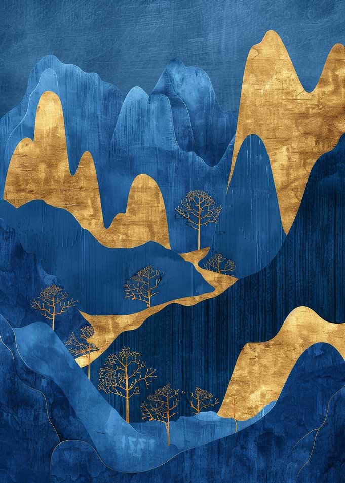 Landscape Blue Gold