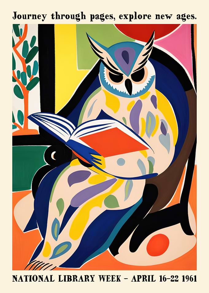 1961 LIBRARY WEEK POSTER