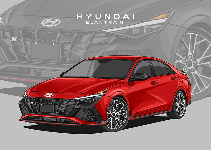hyundai elantra n red