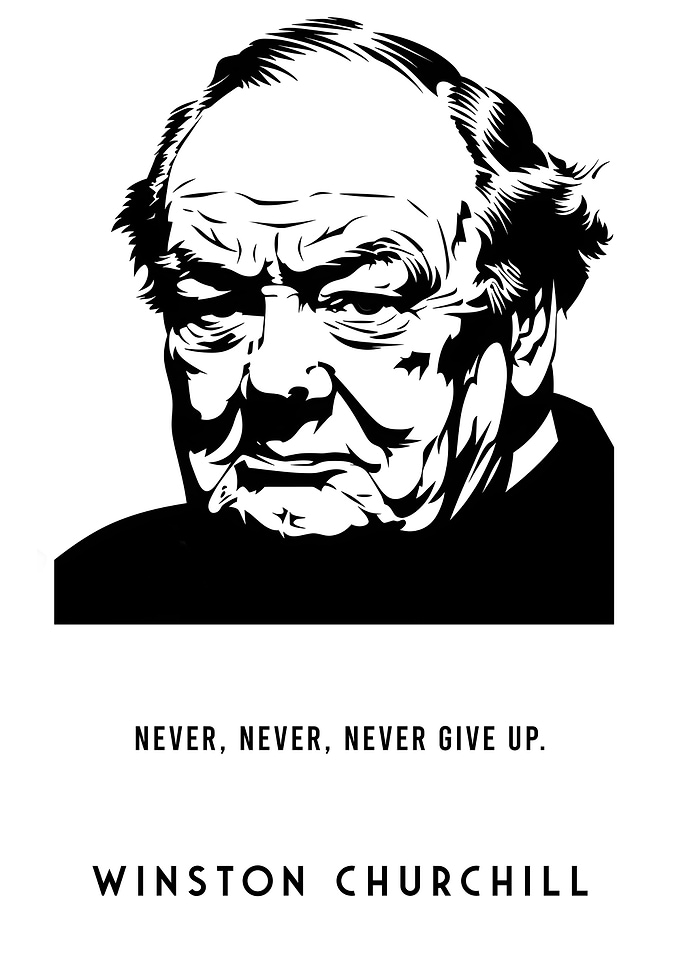 Winston Churchill Give up