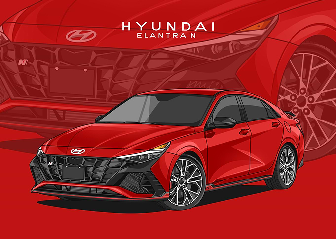 hyundai elantra n red