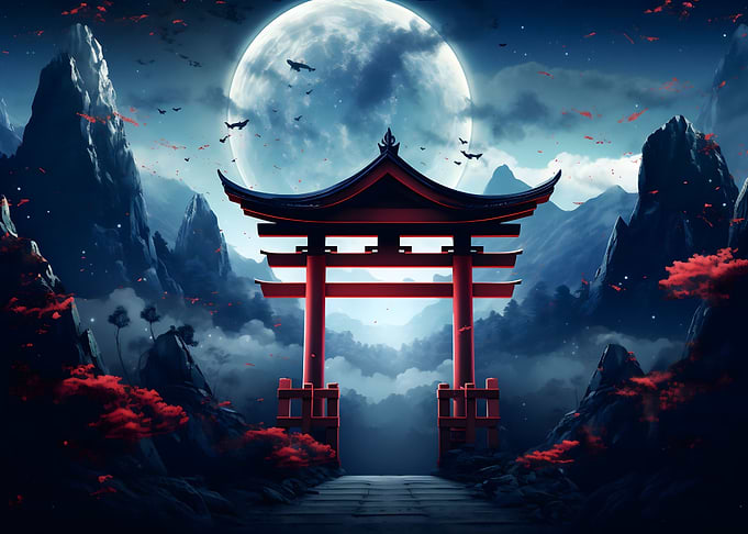 Torii gate Full Moon