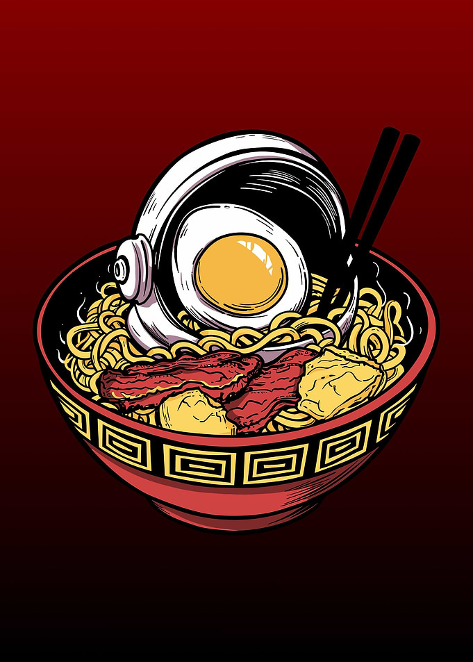 Bowl of Ramen Astronaut
