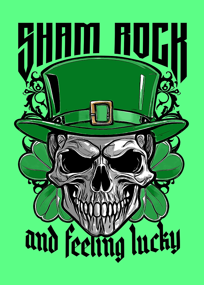 St Patricks Day Skull