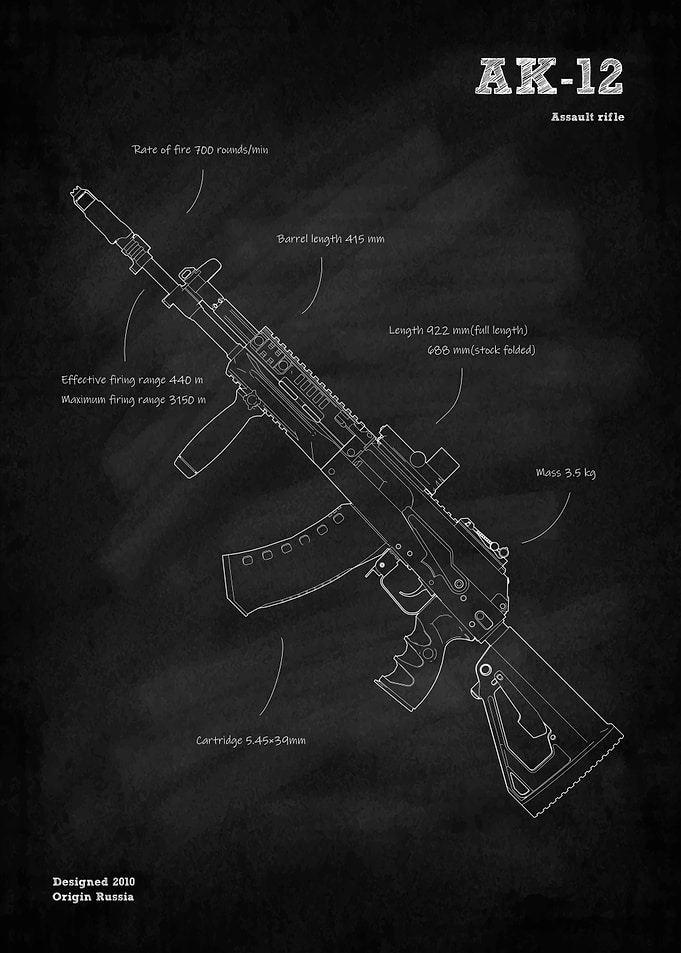 AK12 assault rifle gun