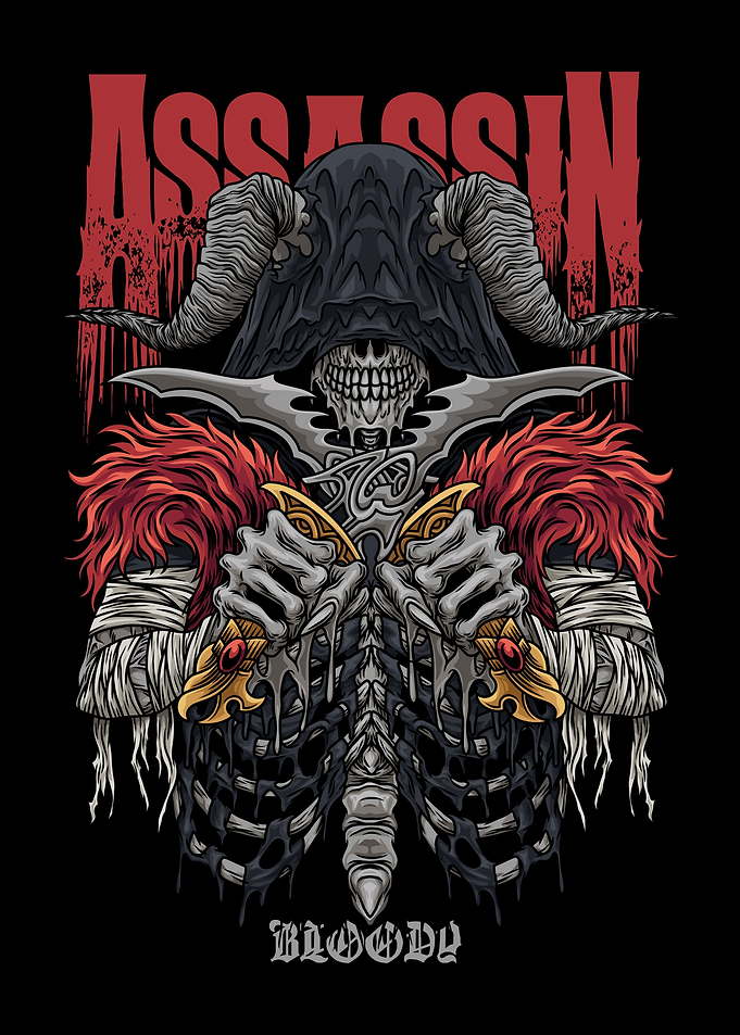 Skull Assassin With Text