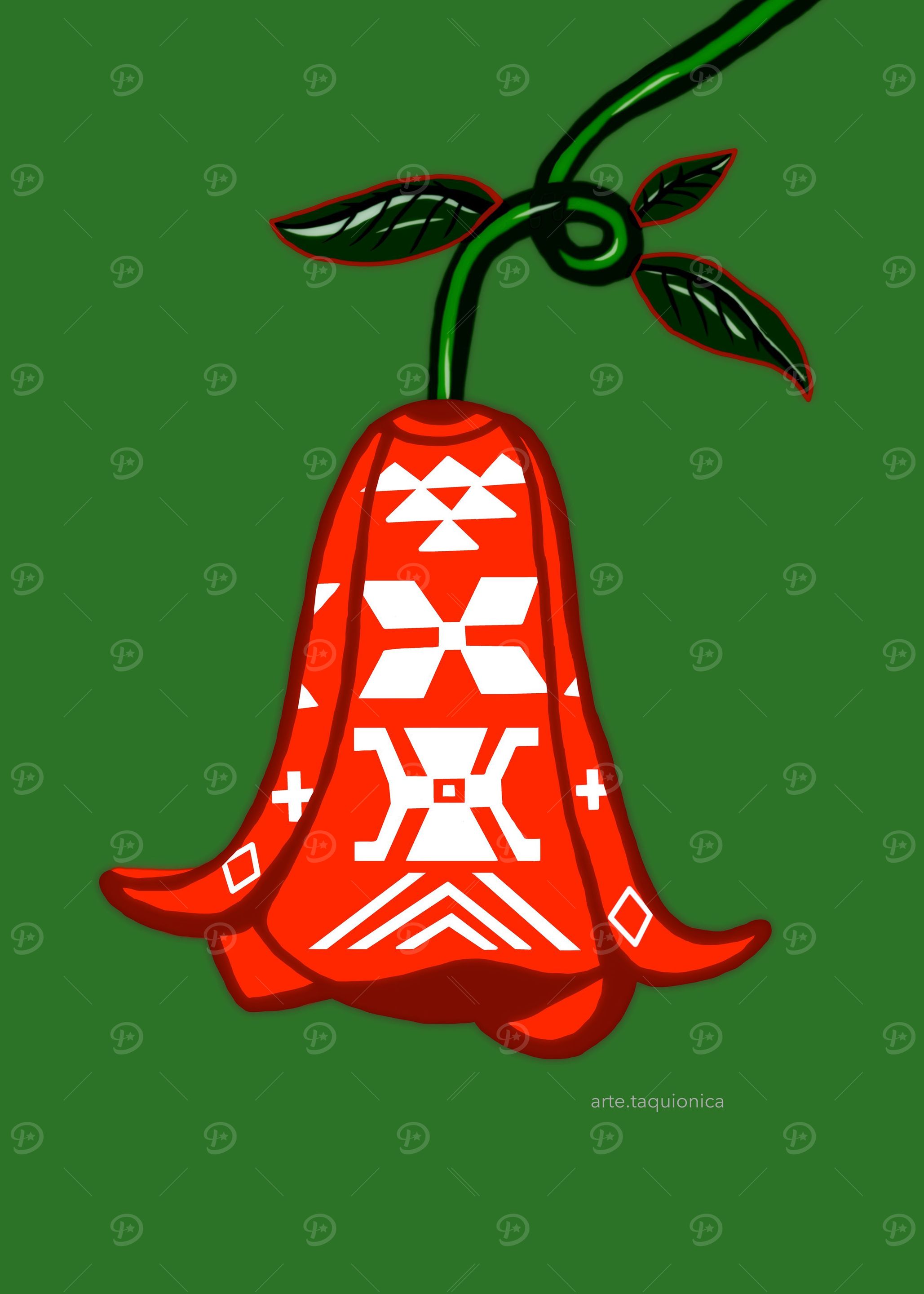 Copihue mapuche flower