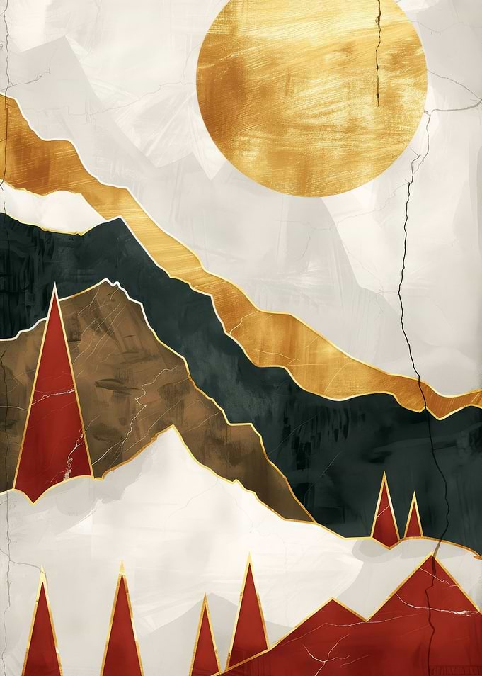 Red Gold Landscape