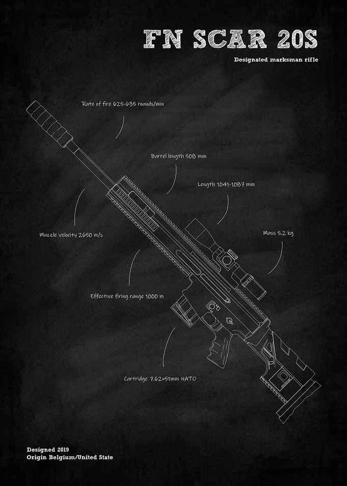 FN SCAR 20S Rifle Gun