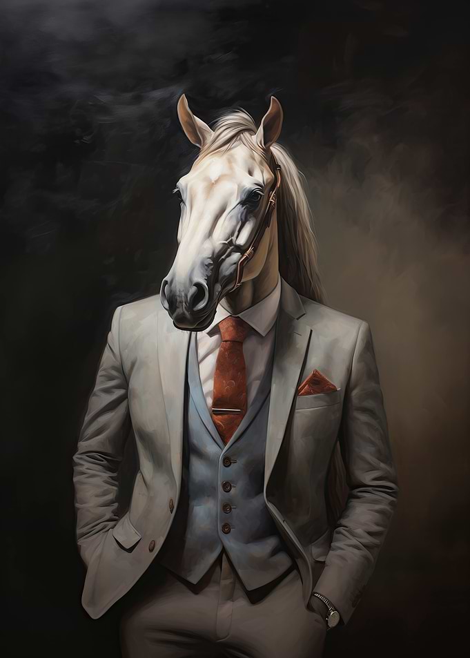 Horse in a suit