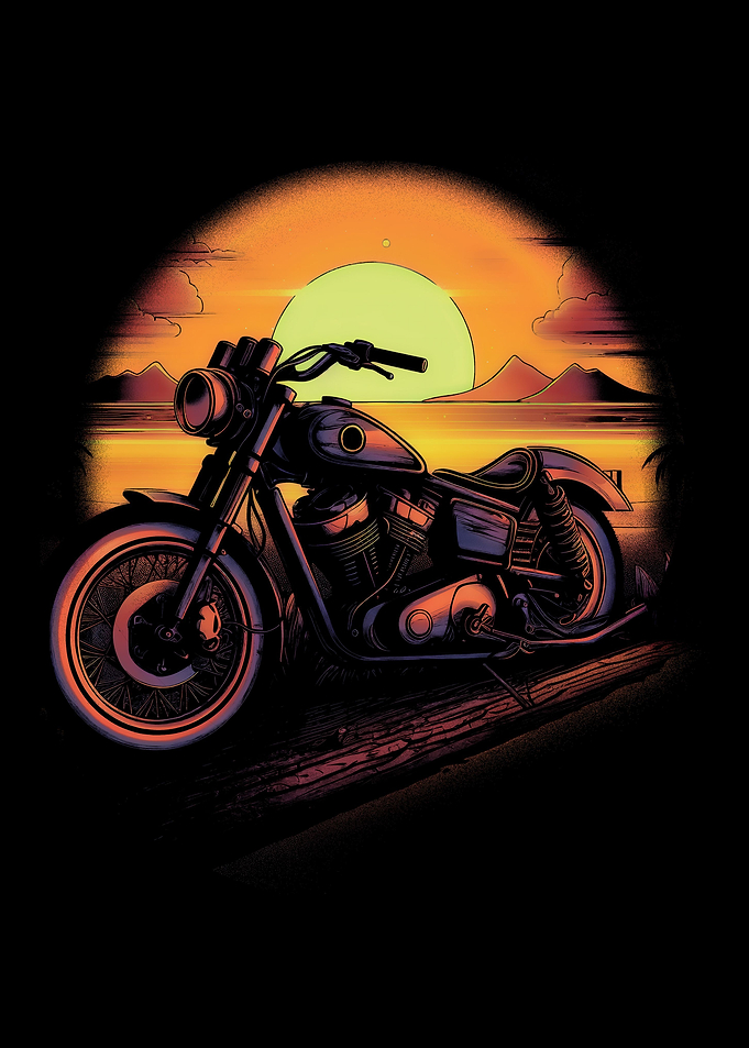 Motorcycle Sunset