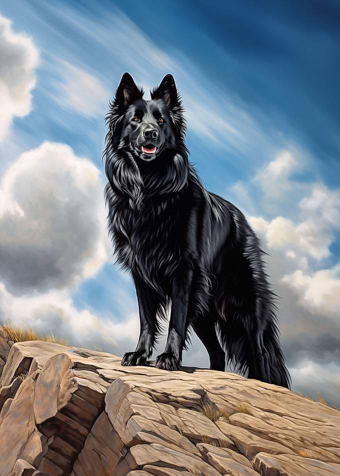 Black Old German shepherd