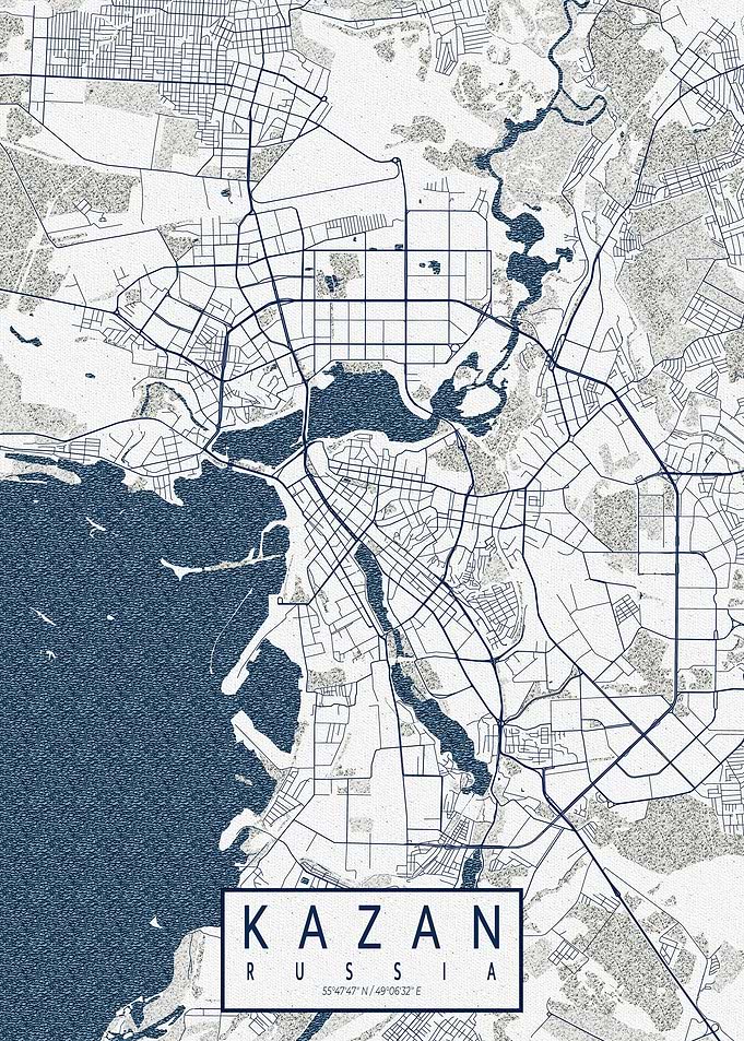 Kazan City Map Coastal