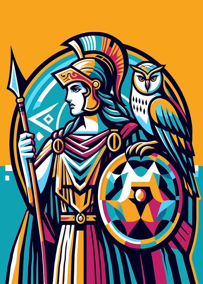 Athena wpap pop art