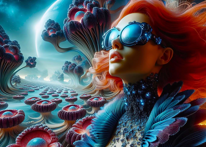 Woman Surreal Landscape