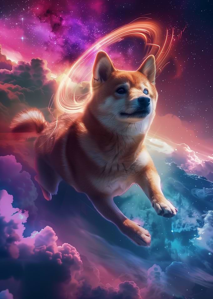 holy shiba inu in the sky