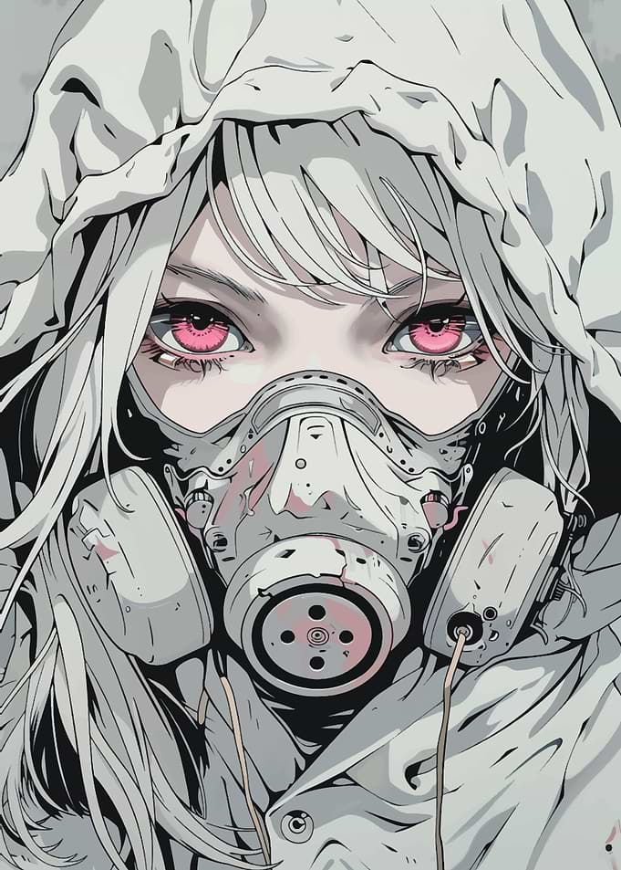 Anime Girl With Mask