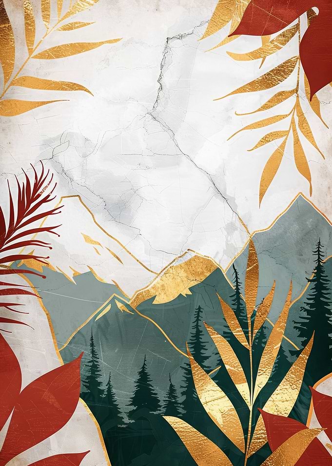 Red Gold Landscape