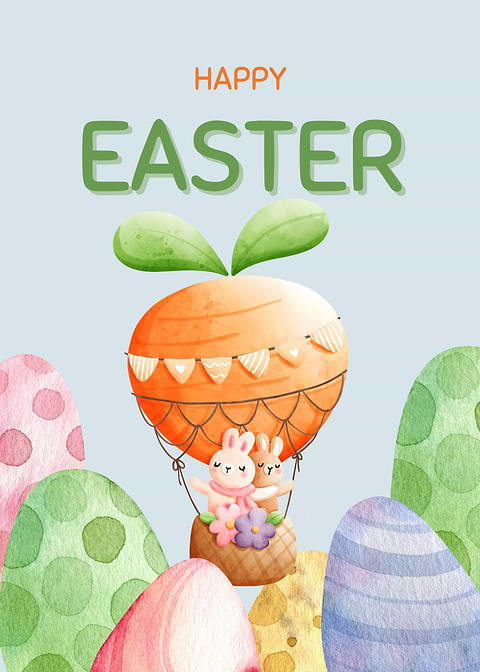Happy Easter — metal poster wall art