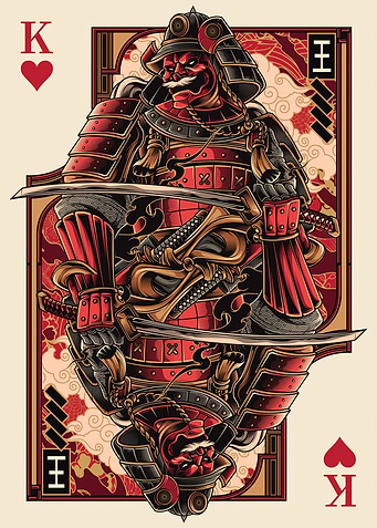 king samurai of love card