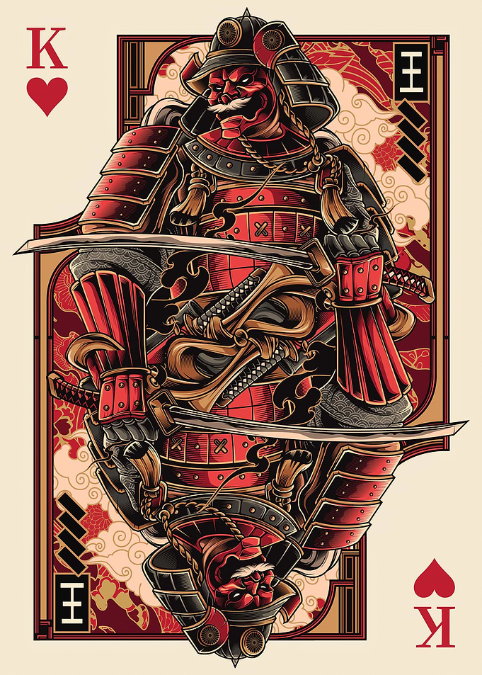 king samurai of love card