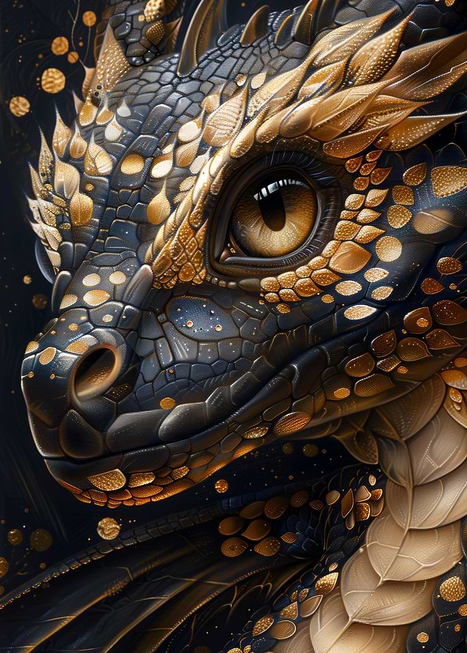 Black and Gold Dragon