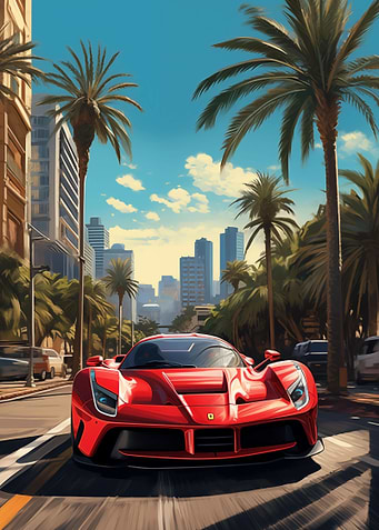 Red Ferrari F40 Super Car