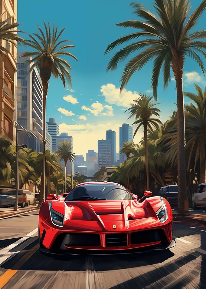 Red Ferrari F40 Super Car